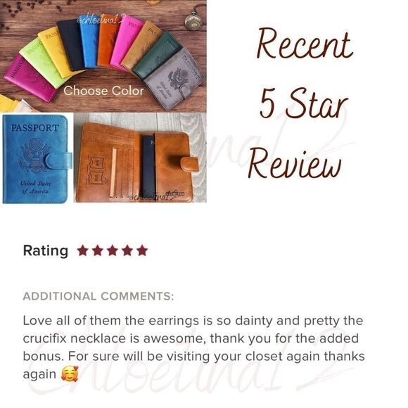 Passport Holder Cover Wallet RFID - Picture 8 of 10